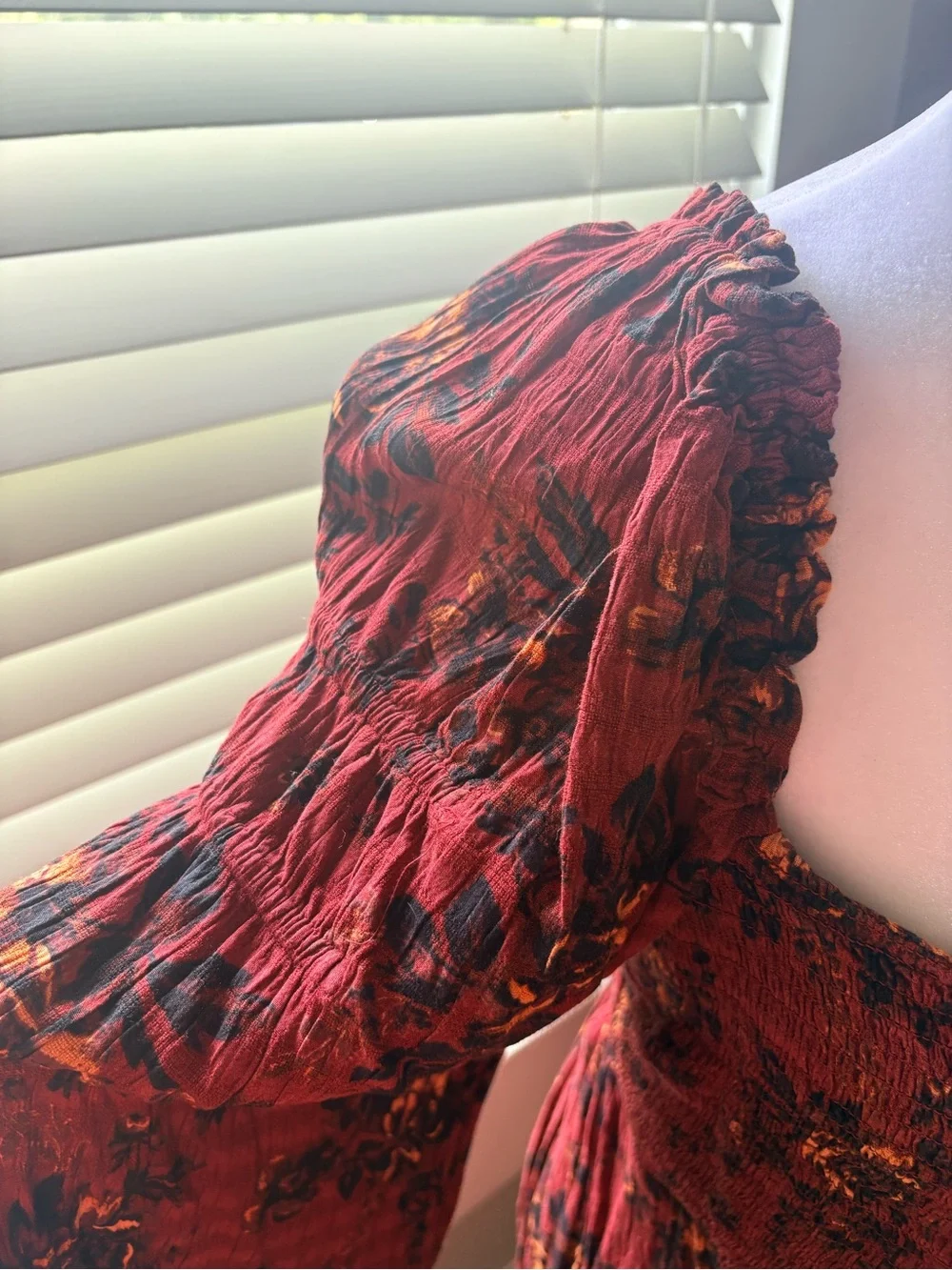 Free People Wine Floral Maxi Dress